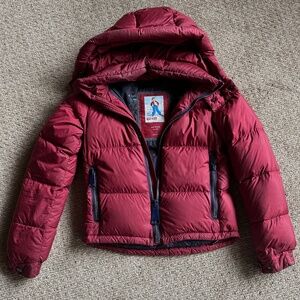 Authier Made in Italy Down Puffer Jacket Burgundy Women’s Small